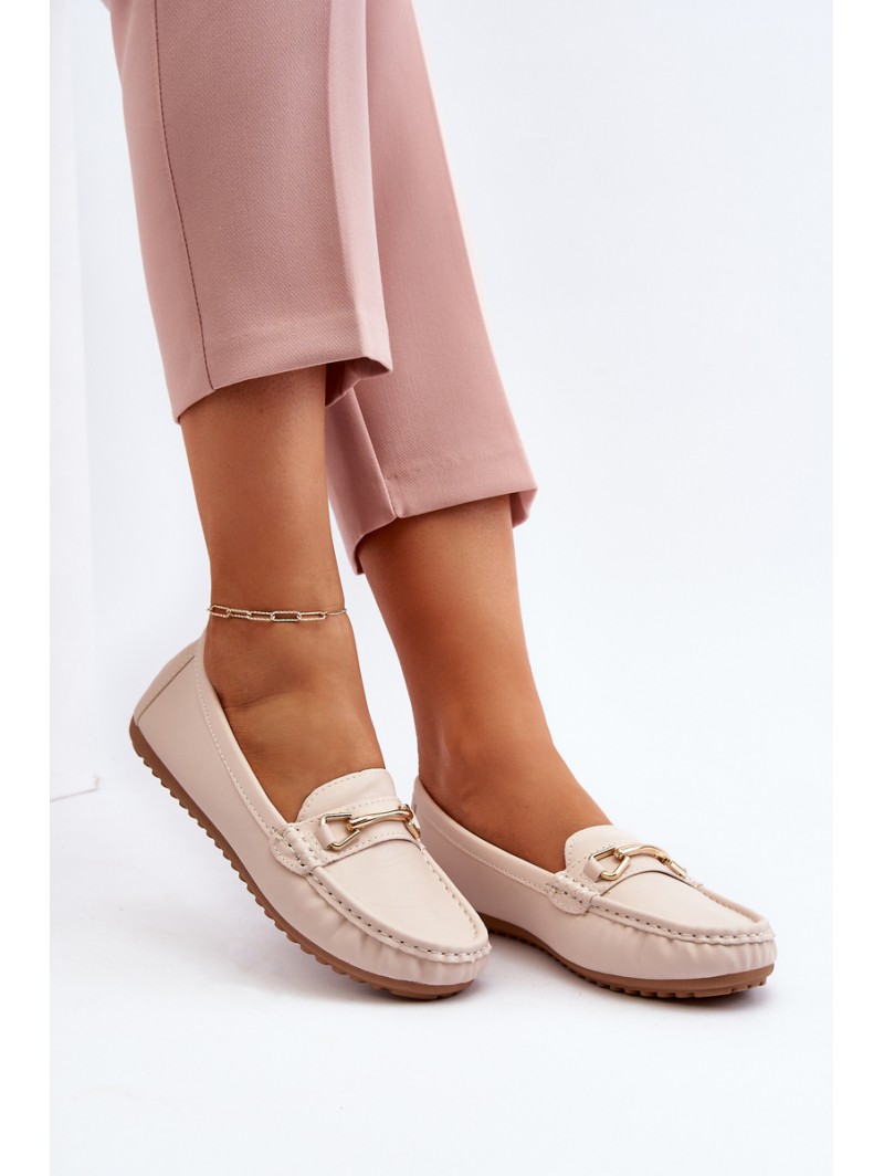Women's Slip-On Loafers With Glitter Embellishment Beige This Moment