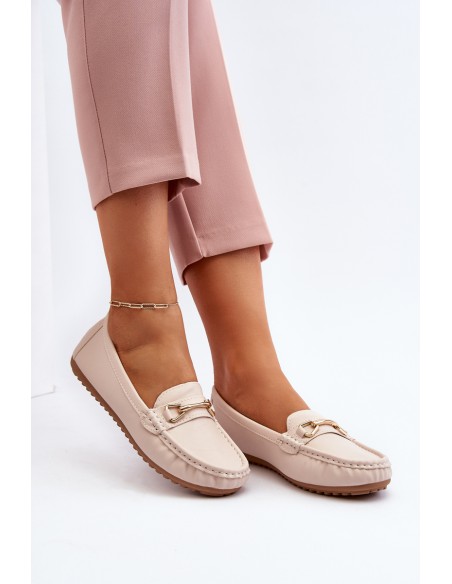 Women's Slip-On Loafers With Glitter Embellishment Beige This Moment