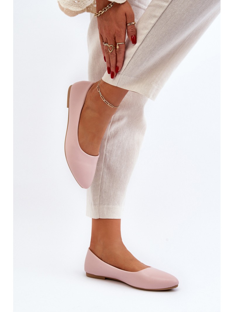 Eco Leather Women's Ballerina Flats Pink Tindomiel