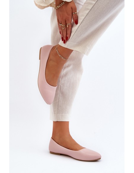 Eco Leather Women's Ballerina Flats Pink Tindomiel