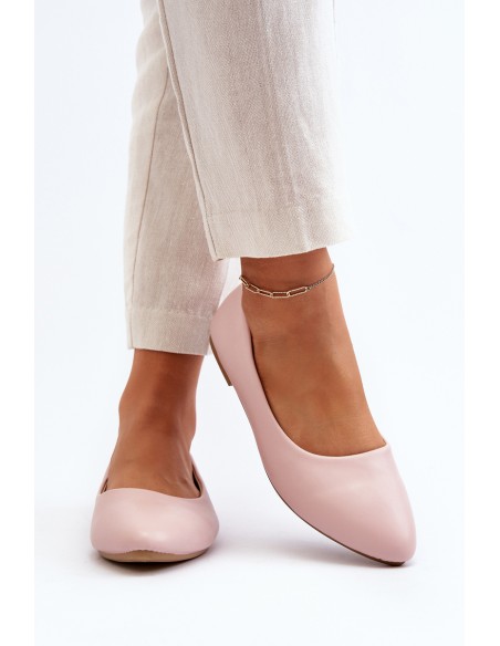Eco Leather Women's Ballerina Flats Pink Tindomiel