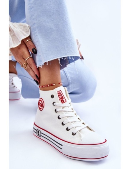 Women's High Textile Platform Sneakers Big Star LL274185 White