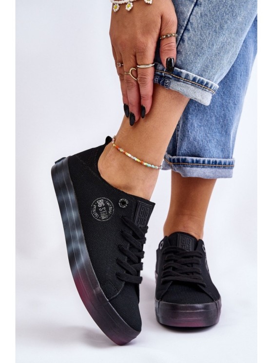 Women's Sneakers With A Colorful Platform Big Star LL274239 Black 2