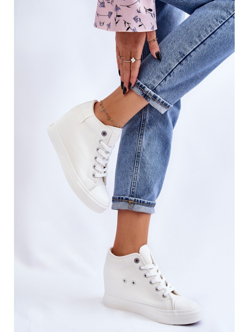 Hidden Wedge High Sneakers Big Star LL274035 balti