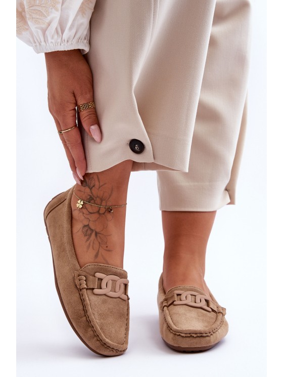 Women's Fashion Suede Moccasins Brown Rabell 2