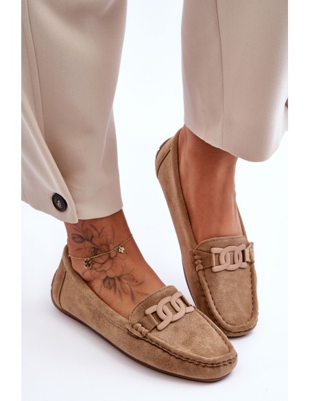 Women's Fashion Suede Moccasins Brown Rabell