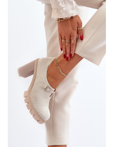 Women's High Heel Pumps Light Beige Tauina