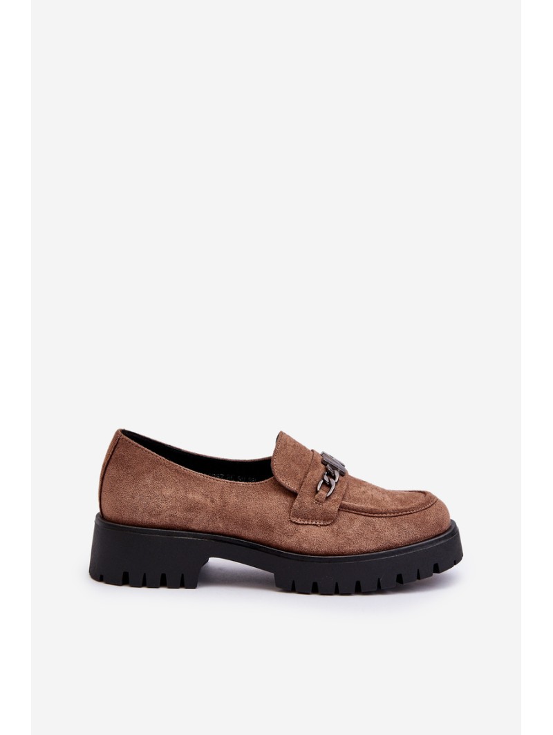 Women's Leather Moccasins with Decoration Dark Green Loraleima