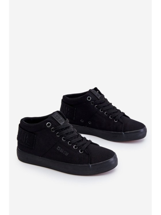 Women's Classic High Top Sneakers Big Star LL274001 Black 2