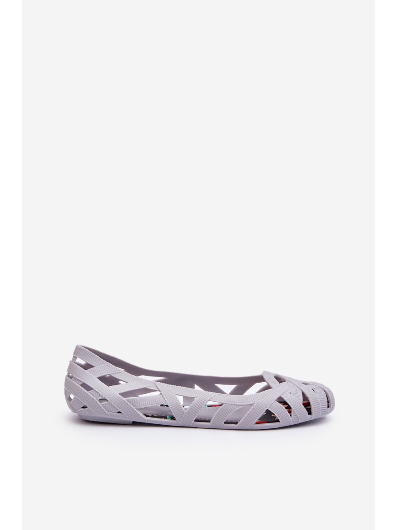 Women's Rubber Ballerina Flats Grey Salam
