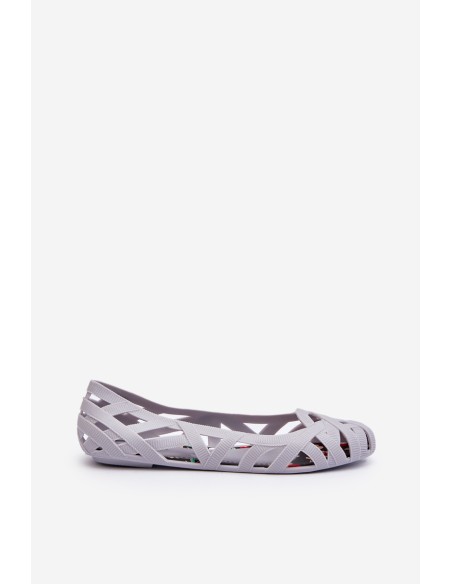 Women's Rubber Ballerina Flats Grey Salam