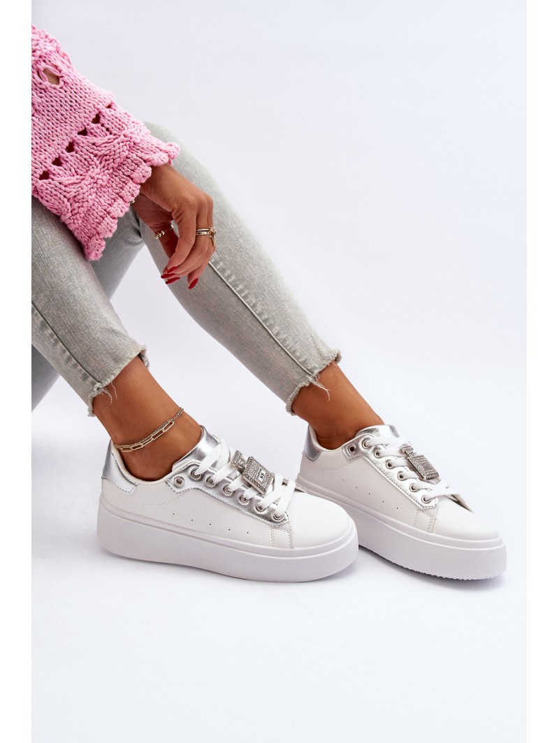Women's Sneakers with Decoration White Celedria