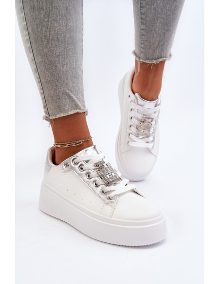 Women's Sneakers with Decoration White Celedria