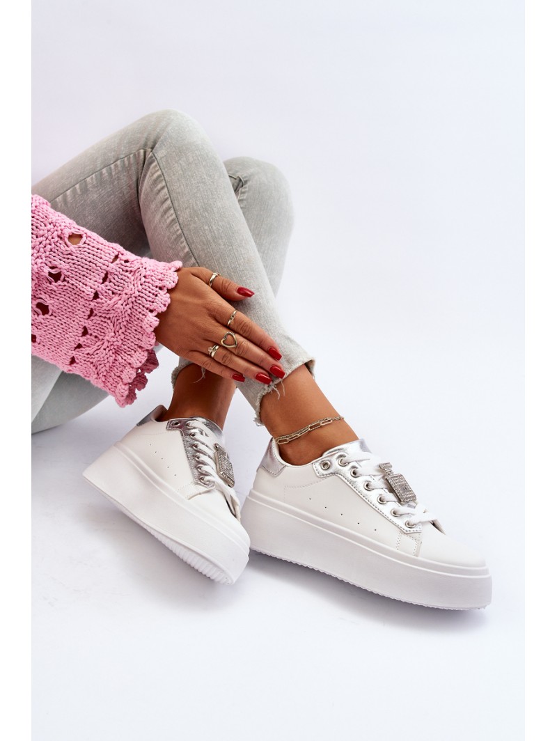 Women's Sneakers with Decoration White Celedria