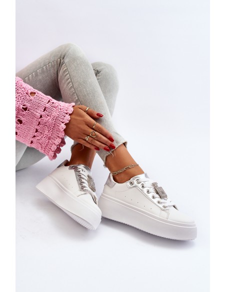 Women's Sneakers with Decoration White Celedria