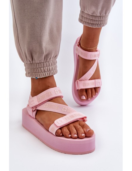 Women's Platform Sandals Big Star NN274A529 Pink