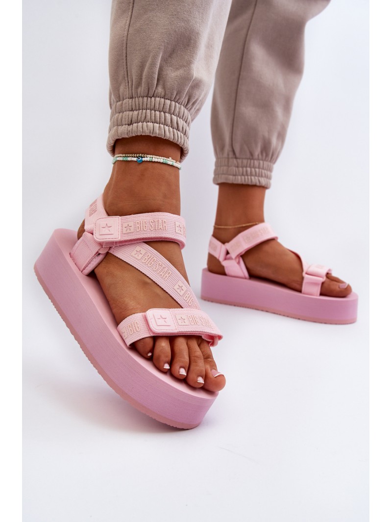 Women's Platform Sandals Big Star NN274A529 Pink