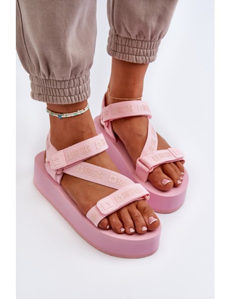 Women's Platform Sandals Big Star NN274A529 Pink