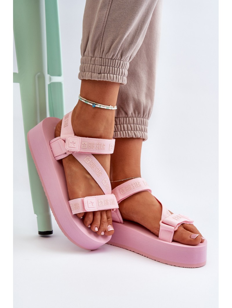 Women's Platform Sandals Big Star NN274A529 Pink