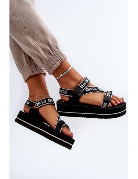 Women's Platform Sandals Big Star NN274A525 Black