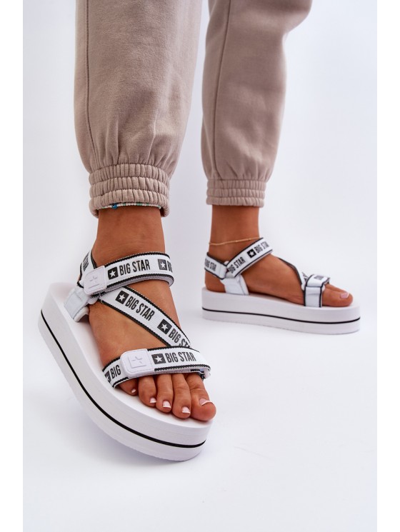 Women's Platform Sandals Big Star NN274A526 White