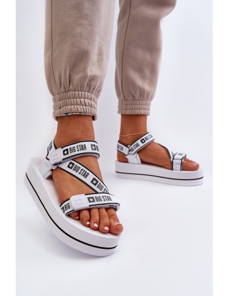 Women's Platform Sandals Big Star NN274A526 White