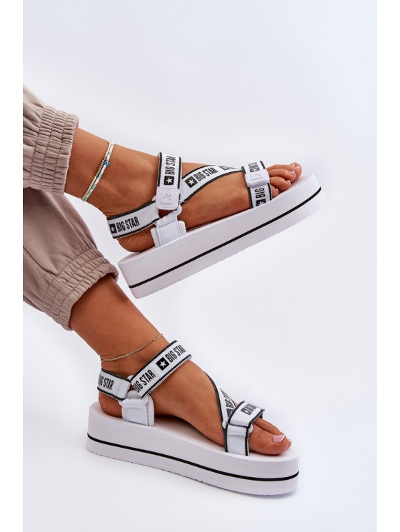 Women's Platform Sandals Big Star NN274A526 White 2