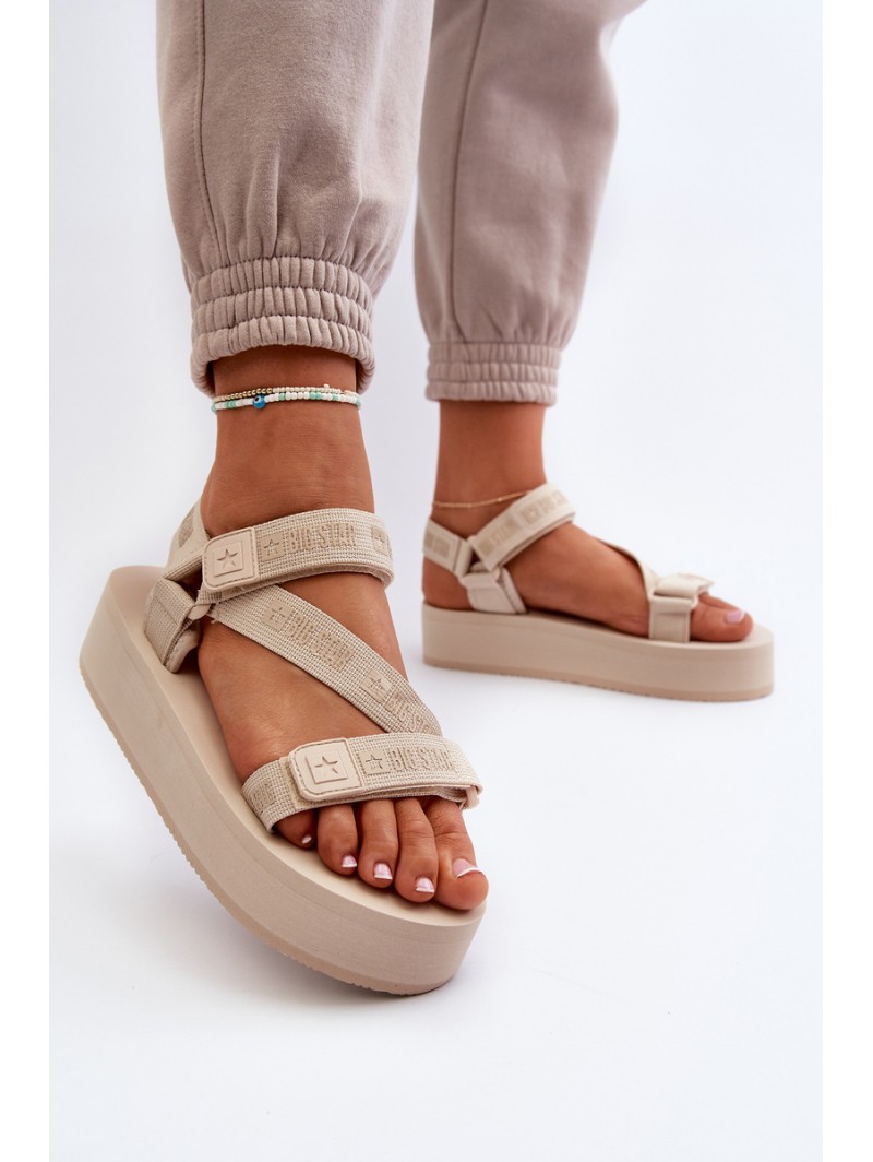 Women's Platform Sandals Big Star NN274A528 Beige