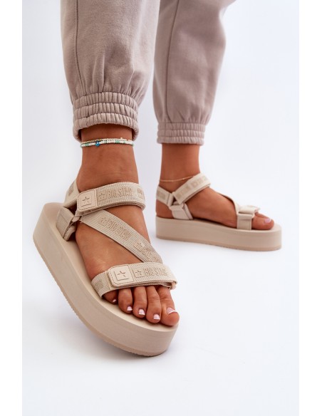 Women's Platform Sandals Big Star NN274A528 Beige