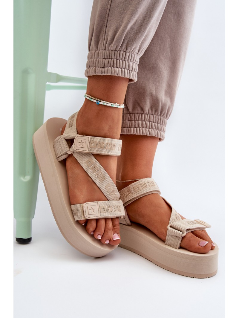 Women's Platform Sandals Big Star NN274A528 Beige
