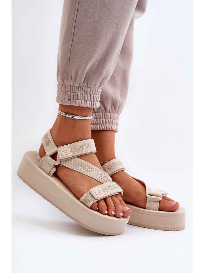 Women's Platform Sandals Big Star NN274A528 Beige