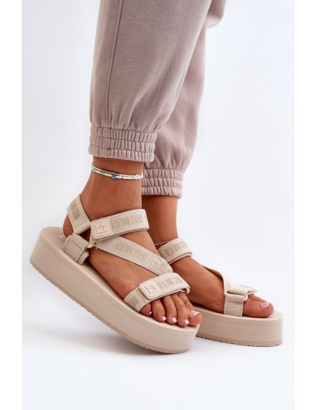 Women's Platform Sandals Big Star NN274A528 Beige