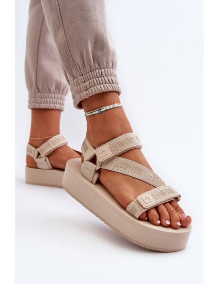 Women's Platform Sandals Big Star NN274A528 Beige