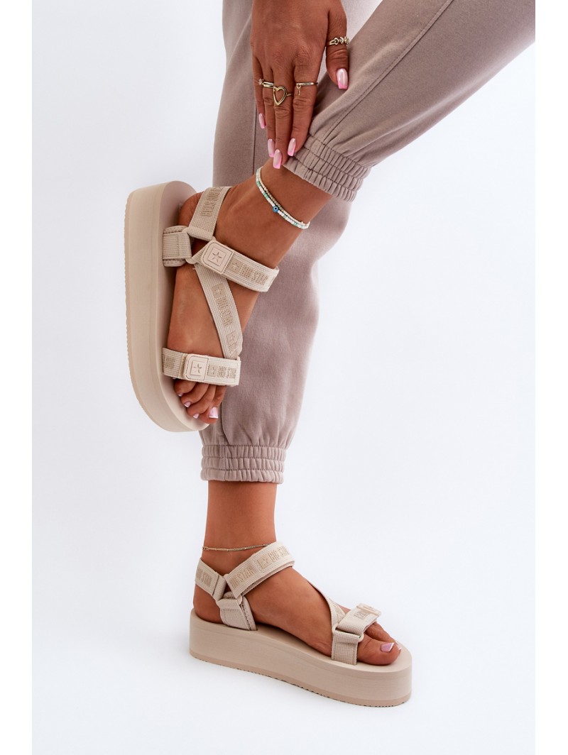 Women's Platform Sandals Big Star NN274A528 Beige