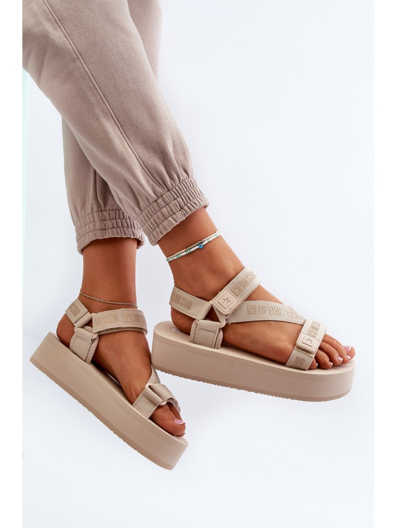 Women's Platform Sandals Big Star NN274A528 Beige
