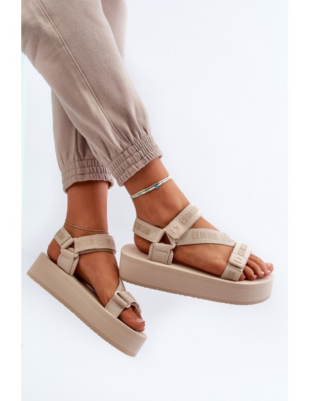 Women's Platform Sandals Big Star NN274A528 Beige