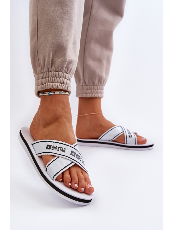 Women's Flip Flops with Foam Sole Big Star NN274A509 White