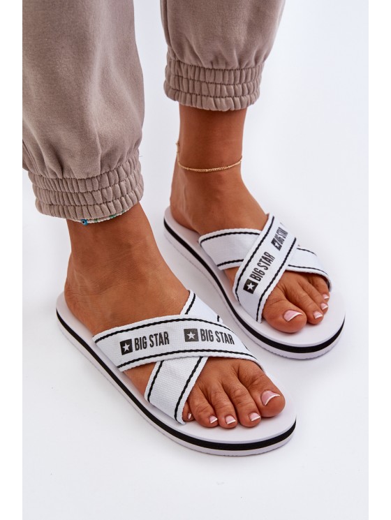 Women's Flip Flops with Foam Sole Big Star NN274A509 White 2