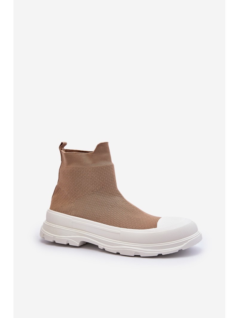 Women's Slip-On Sock Boots Brown Ilanae