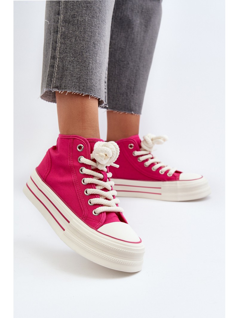 Women's Platform Sneakers Fuchsia Aineri