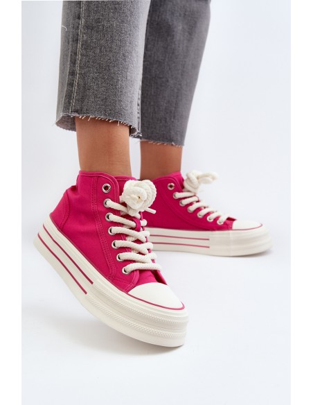 Women's Platform Sneakers Fuchsia Aineri
