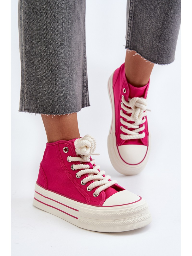 Women's Platform Sneakers Fuchsia Aineri