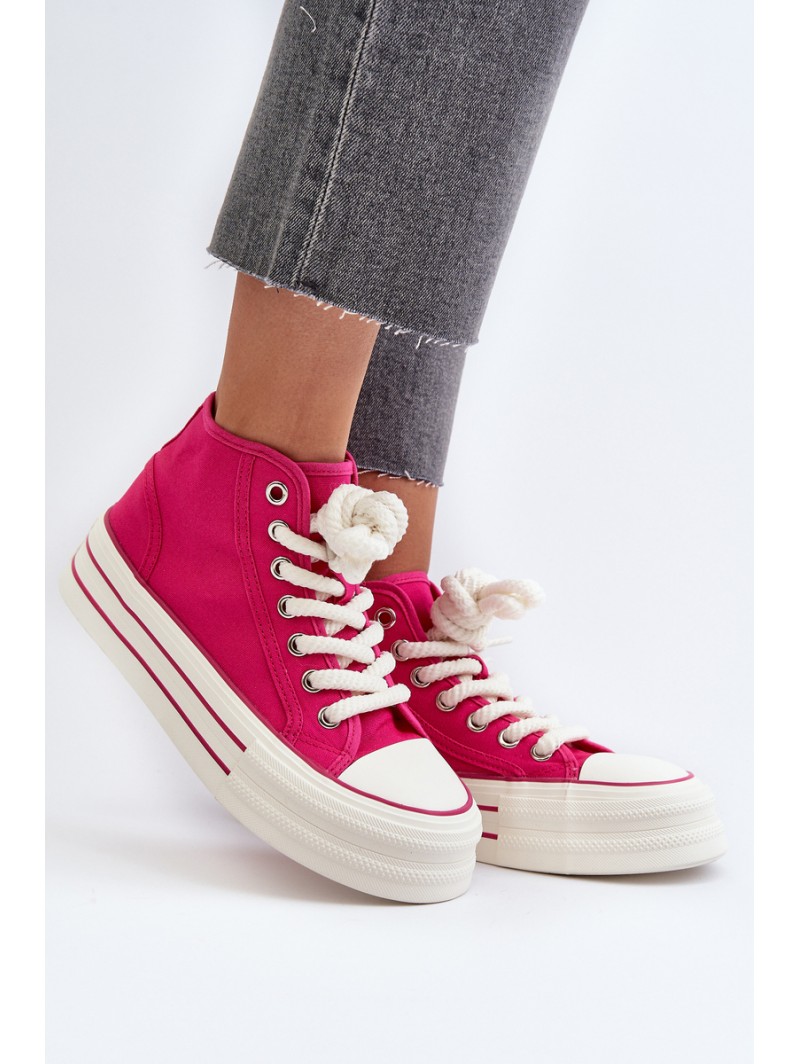 Women's Platform Sneakers Fuchsia Aineri