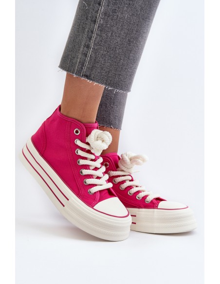 Women's Platform Sneakers Fuchsia Aineri