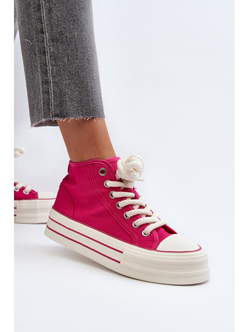 Women's Platform Sneakers Fuchsia Aineri