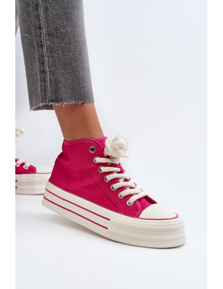 Women's Platform Sneakers Fuchsia Aineri