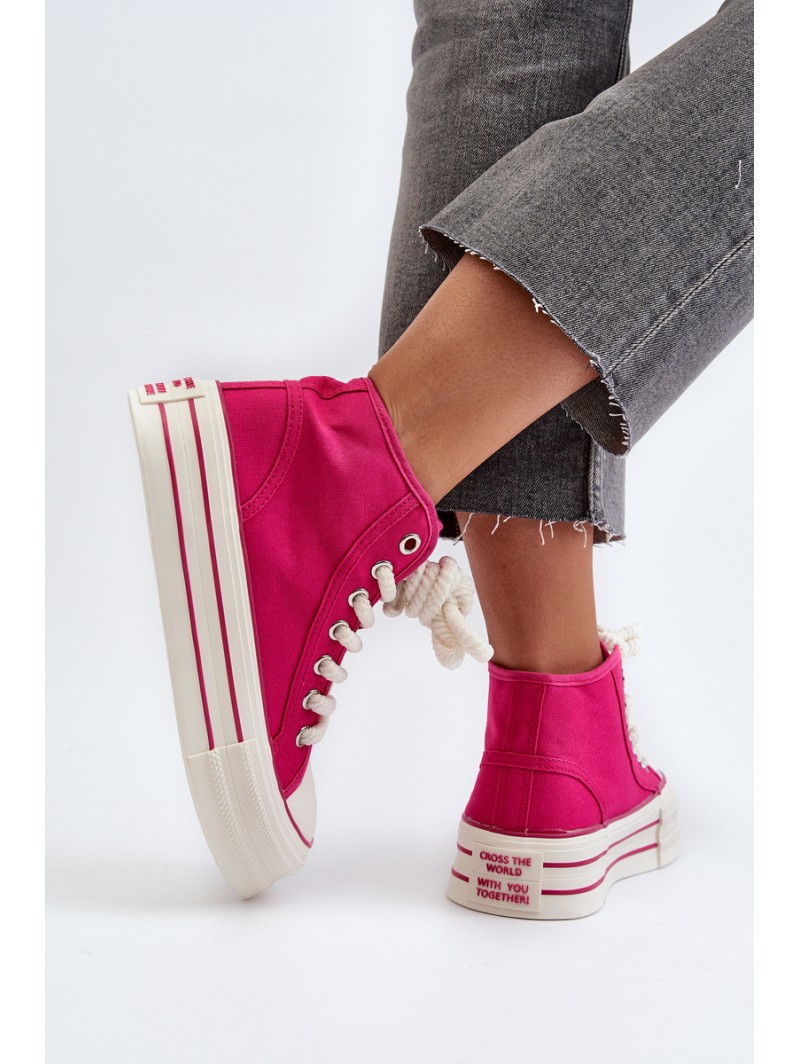Women's Platform Sneakers Fuchsia Aineri