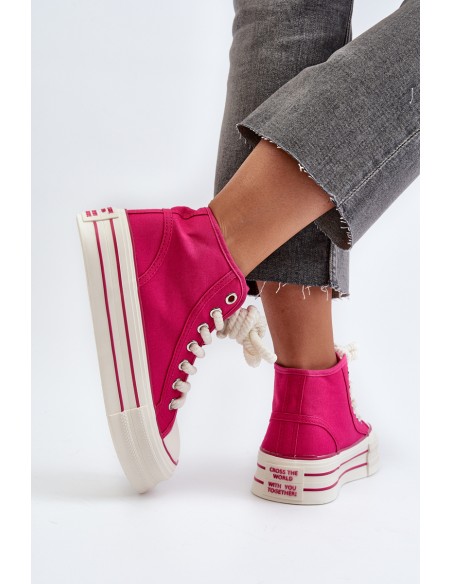 Women's Platform Sneakers Fuchsia Aineri