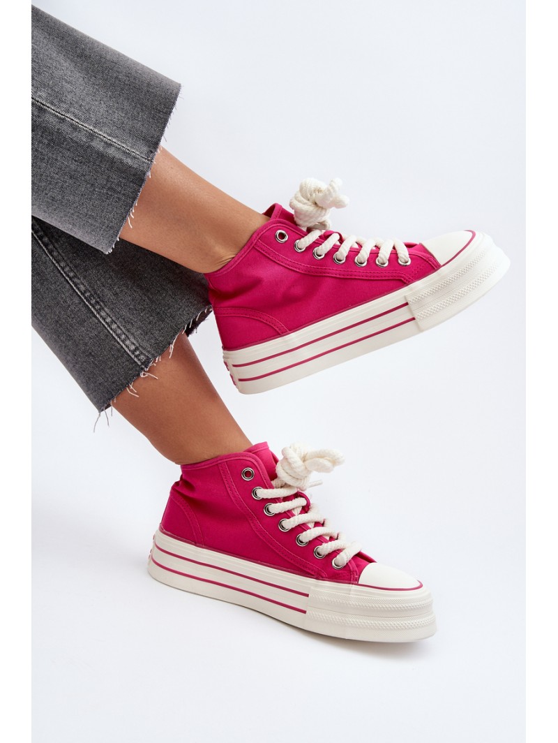 Women's Platform Sneakers Fuchsia Aineri