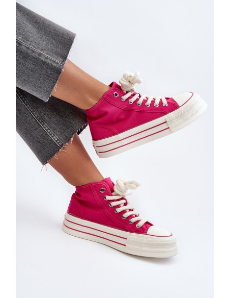 Women's Platform Sneakers Fuchsia Aineri